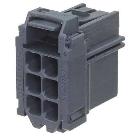 Connettore serie MCP 2.8 maschio 6  vie nero