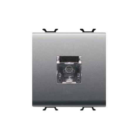 CONNETTORE TELEFONICO RJ11 2M TITANIO GEWISS GW14409