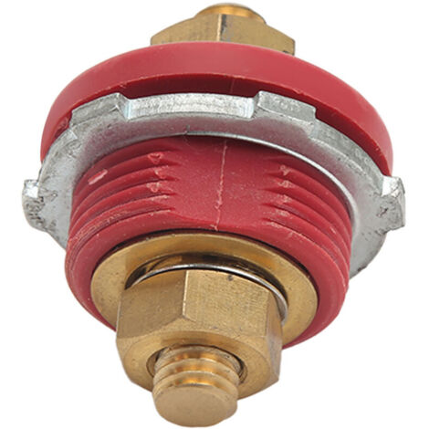 Connettore terminale batteria SJLERST da 3/8" con perno passante, 250 A, per caricabatterie auto, camper, barca, yacht, rosso (positivo)