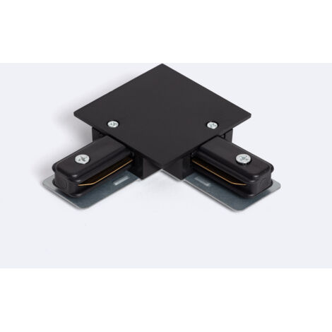 Connettore Tipo L per Binario Borgia Monofase da Incasso Aluminio Nero