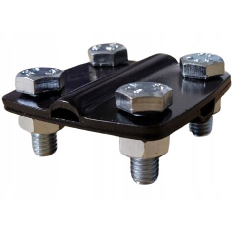 Connettore trasversale antifulmine per filo e nastro 4 x M8 s -25 NERO