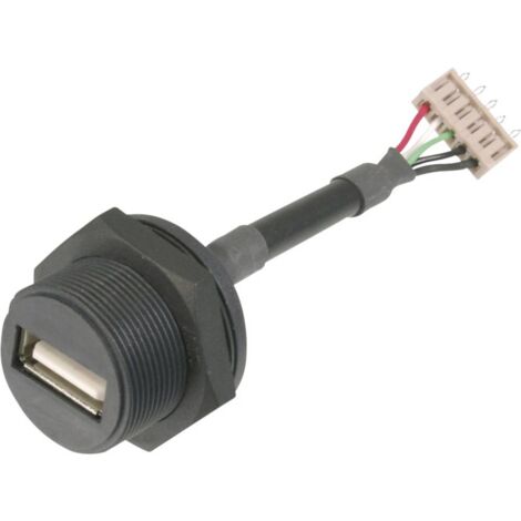 Connettore USB 2.0 IP67 Presa Da presa USB A a spina 5 poli A-USB-APFS ASSMANN WSW Contenuto: 1 pz.