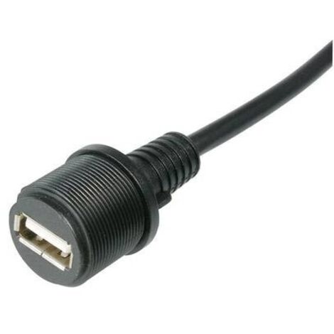 Connettore USB 2.0 IP67 Presa Presa USB A con cavo da 1m A-KAB-USBA-FS-1M ASSMANN WSW Contenuto: 1 pz.