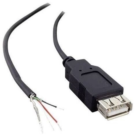 Connettore USB A 2.0 con estremità del cavo aperta Giunto dritto Connettore USB A 2.0 10080111 BKL Electronic Contenuto