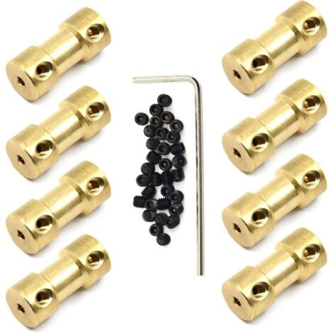Connettori in ottone, connettori in rame per piccoli motori (8 pezzi, da 3 mm a 5 mm)