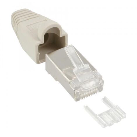 Connettori Inline RJ45 8P8C beige confezione da 100