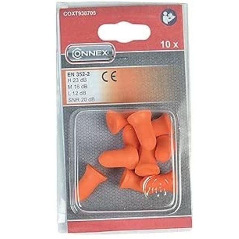 CONNEX - 10 TAPPI PER LE ORECCHIE IN POLIURETANO 20dB