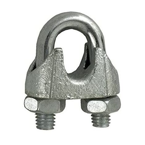 CONNEX - 2 PEZZI - MORSETTI PER FUNI METALLICHE IN ACCIAIO INOSSIDABILE 6MM