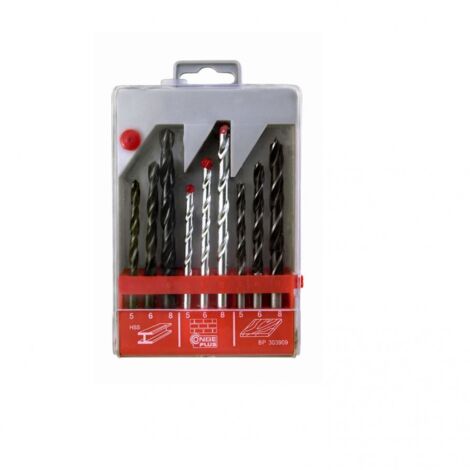 CONNEX - CONFEZIONE 9 PEZZI - ASSORTIMENTO DI PUNTE PER TRAPANO