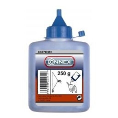 Connex COX792251 Poudre pour cordeau à craie 250 gr Bleu