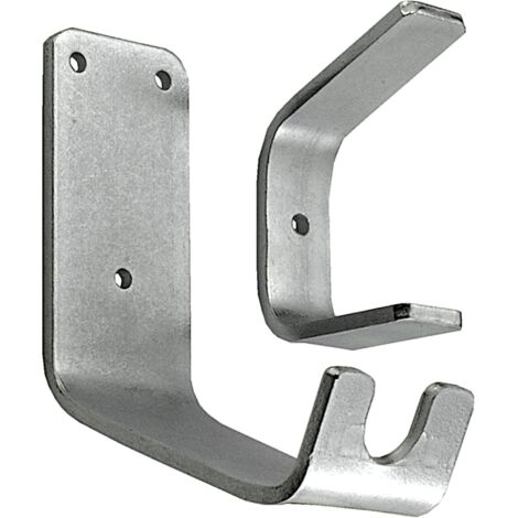 Connex DY222032 Ganci/staffe a Parete per Bici, zincati 50 x 105 x 115 x 40 mm, Grigio, 1 Pezzo