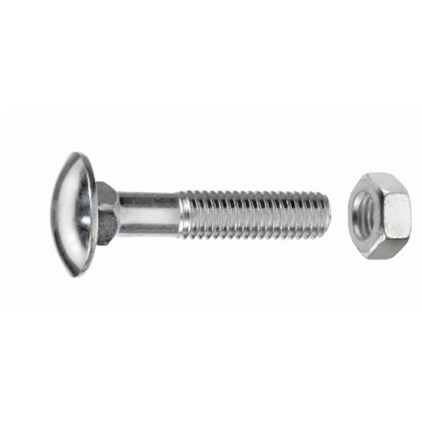 Connex Schlossschrauben M5 x 80 mm - 25 Stück verzinkt Schlossschrauben