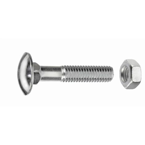 Connex Schlossschrauben M8 x 20 mm - 50 Stück verzinkt Schlossschrauben