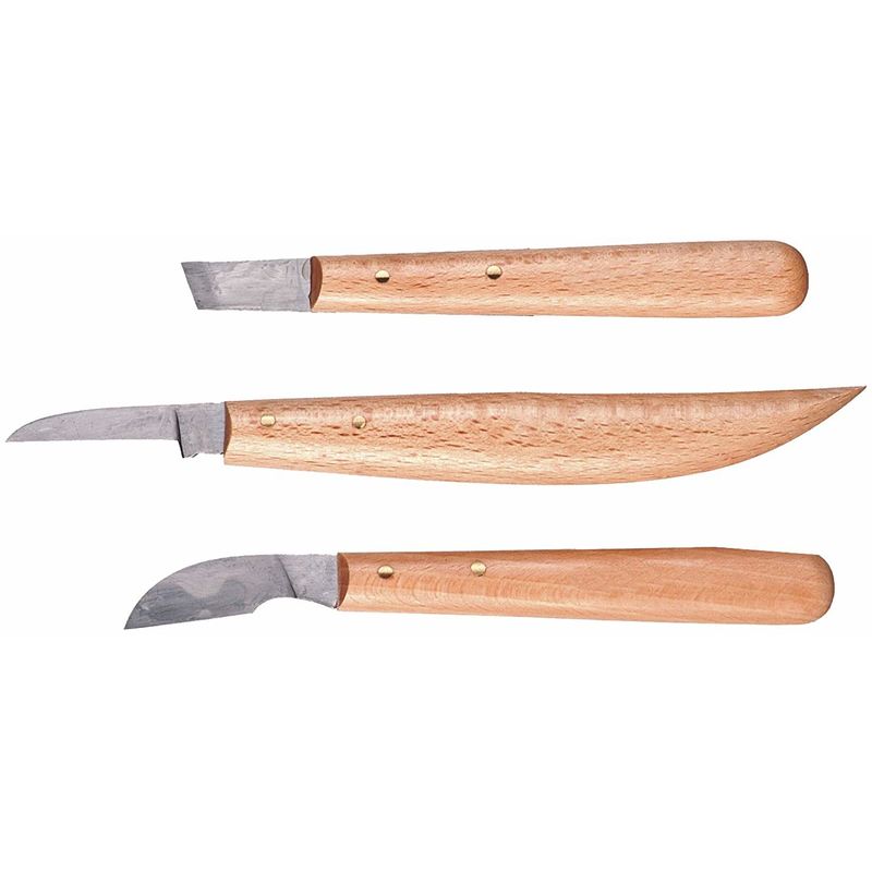 Image of Connex -set utensili da intaglio 3 PZ.manico legno