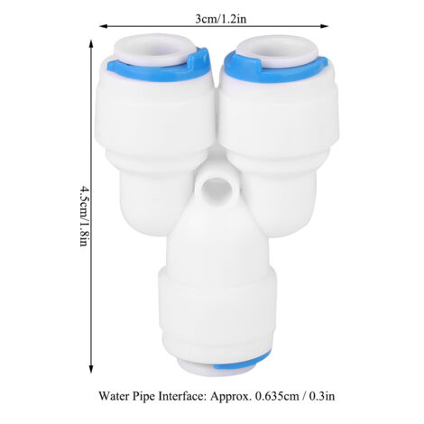 Connexion PE pour Purificateur d'eau (702Y G1/4 Y Tee 5 Pièces) - POM Haute Qualité, Connecteur, Joint, Robinet
