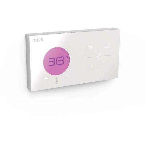 Conntrôle thermostatique électronique encastré Shower Technology Blue Edition Blanc - Chromé - TRES 49286399
