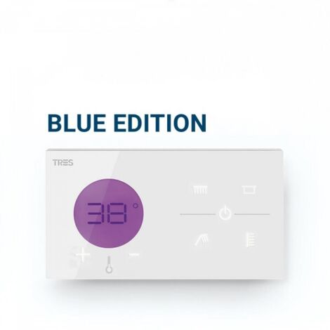 Conntrôle thermostatique électronique encastré Shower Technology Blue Edition Blanc - Chromé - TRES 49286499