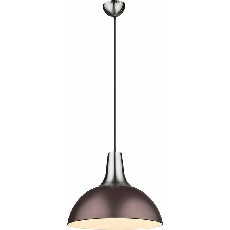 Image of Lampada a sospensione lampada da tavolo da pranzo lampada a sospensione in bronzo soggiorno lampada da cucina, metallo nichel opaco, 1x E27, DxH