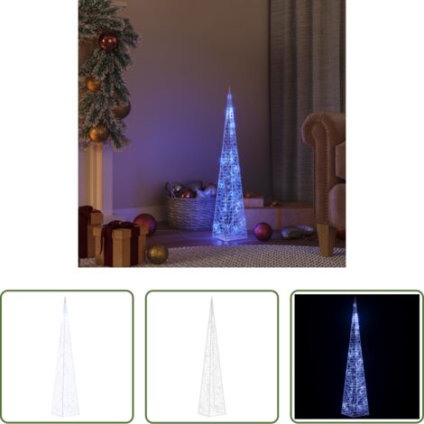 Cono de luz -  Cono de luz LED decorativo acrílico azul 60 cm