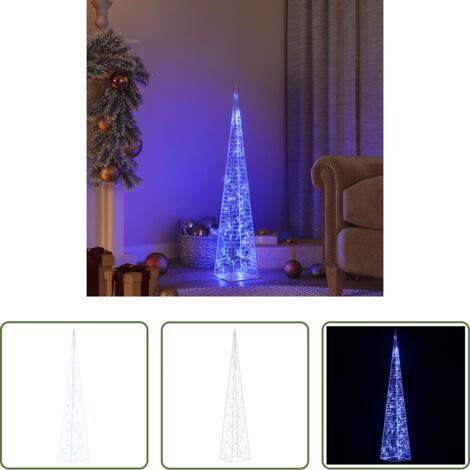 Cono de luz decorativo - Cono de luz LED decorativo acrílico azul 90 cm