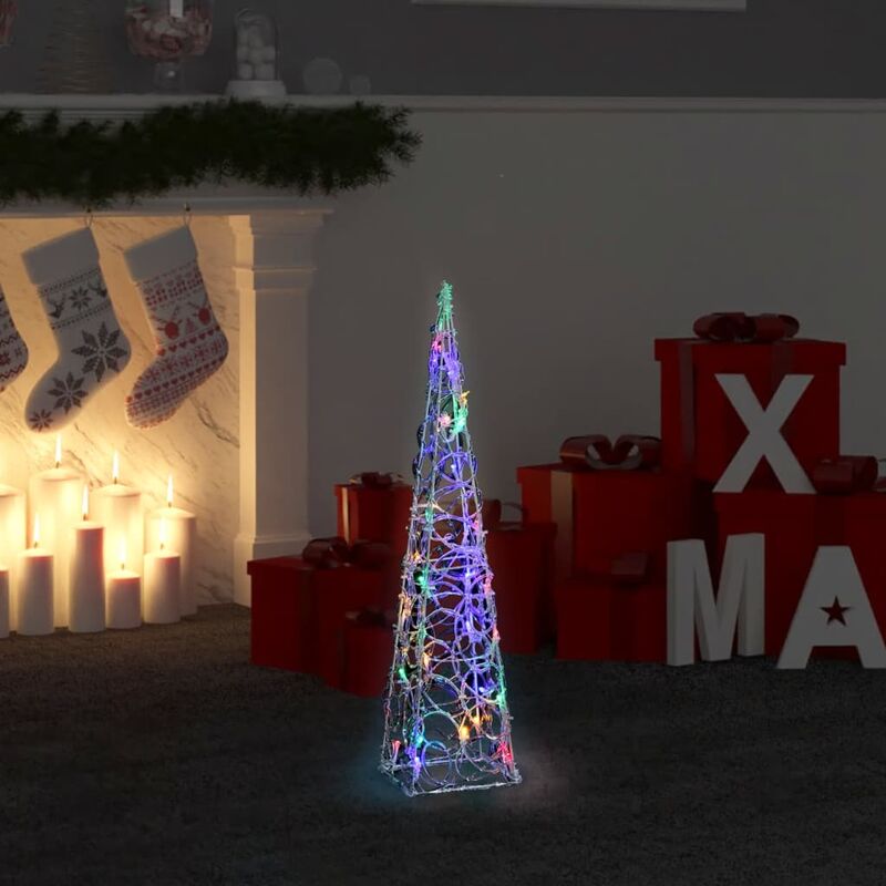 

Cono de luz LED decorativo acrílico multicolor 60 cm