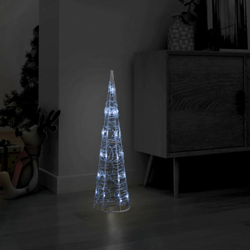 

Cono de luz LED piramide decorativo acrilico blanco frio 60cm