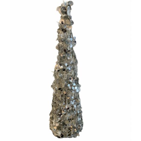 Cono Puntale con paillette per albero di natale H 46 cm.
