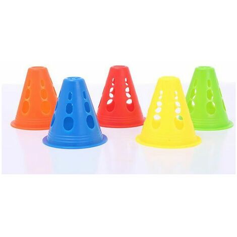 Conos de entrenamiento en carretera, cono de tráfico de entrenamiento deportivo de plástico, cono de tráfico de entrenamiento deportivo Slalom, entrenamiento de fútbol, rodillo (5 colores)