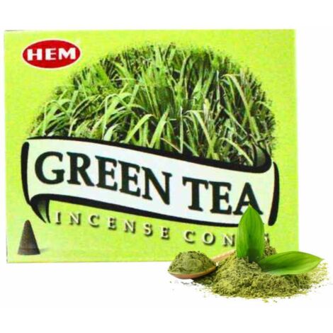 Conos de incienso de té verde HEM