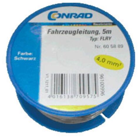 Conrad Components Cavo FLRY-B nero 5 metri 1 x 4 mm²