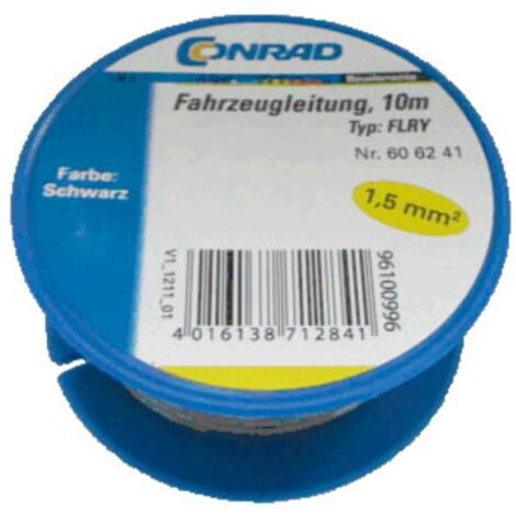 Conrad Components FLRY-B cavo nero 10 metri 1,5 mm²