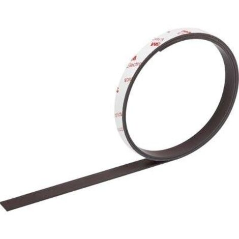 Conrad Components – Ruban adhésif magnétique 92013C158 – Dimensions 1m x 12,50mm – Couleur anthracite – Autocollant résistant aux UV – 1 rouleau