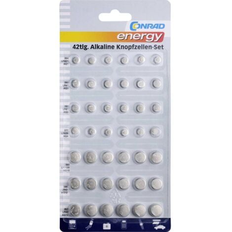 Arcas Mix de piles bouton AG (AG1,AG3, AG4, AG10, AG13)
