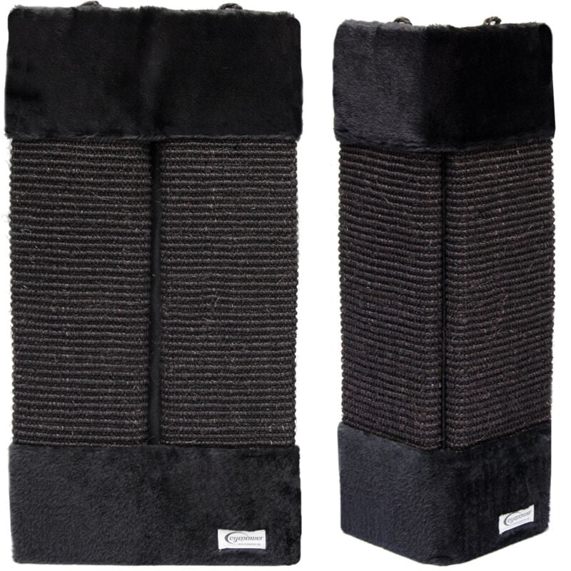 Conseil de Gratter Conseil Sisal Protection de Coin Intérieur Extérieur s 50 cm Noir