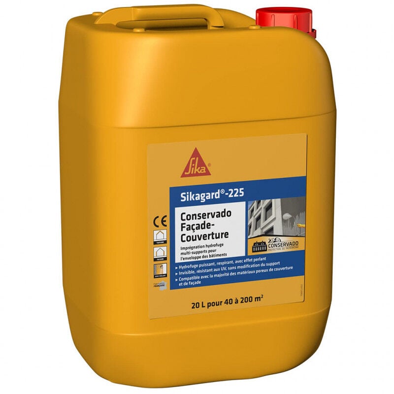 Imprégnation hydrofuge Sika gard-225 Conservado Façade-Couverture 20L Sika