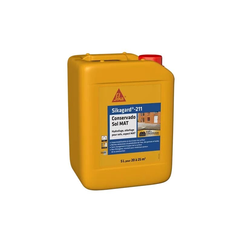 Gard -211 Conservado - Protection hydrofuge - oléofuge pour sols - Sol Mat Bidon de 5l - Sika