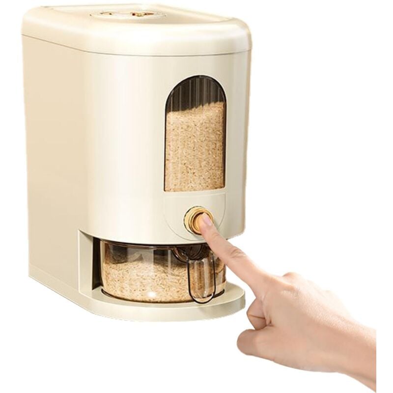 Jusch - Conservation Riz hermétiques avec Couvercle, Grand Distributeur Riz, Rangement hermétique(5 kg)