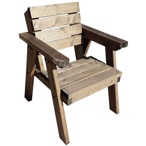 Consilium garden fence bench with Back-rest (2ft, Rustic brown finish)