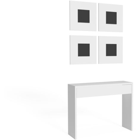 Consola 1 Cajon 76X100X30Cm Blanco