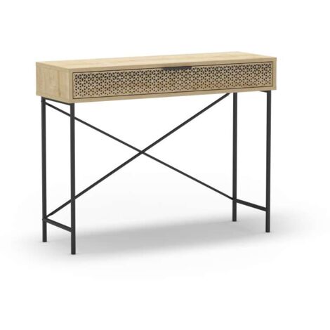 Consola 1 cajón modelo Denia acabado roble, 130cm(alto) 100cm(ancho) 40cm(largo)