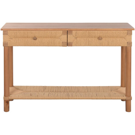 Consola Abeto Ratan 120X35X81 2Caj. Natural
