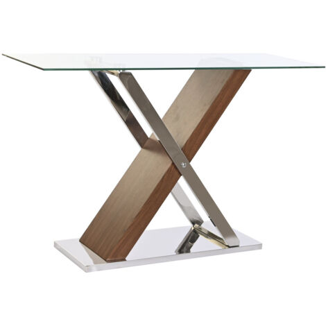 Consola Acero Cristal 120X40X75 Transparente