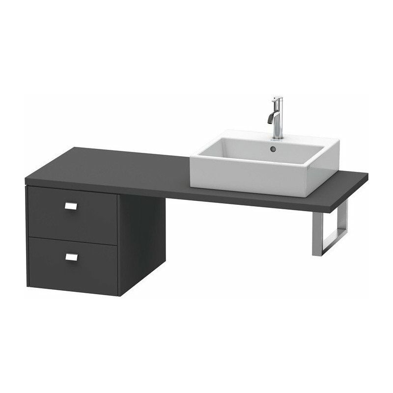 

Duravit - Consola baja BRIOSO con tirador cromado 442x420x550mm grafito mate