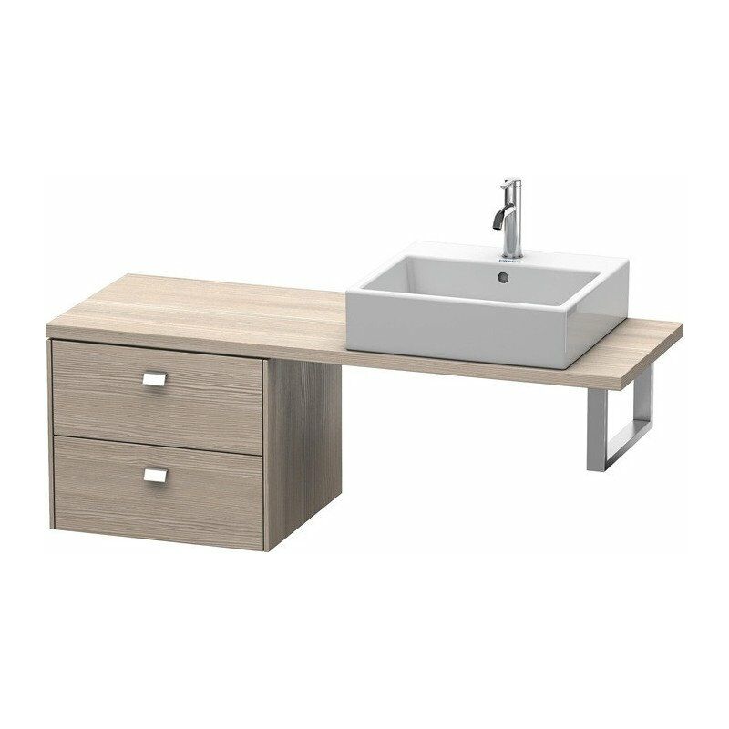 

Consola baja BRIOSO con mango cromado 442x520x480mm pino plateado
