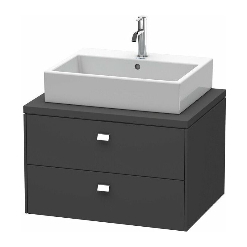 

Consola baja BRIOSO con tirador cromado 442x720x550mm grafito mate