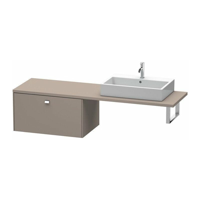 

Consola baja BRIOSO con tirador cromado 442x820x550mm basalto mate
