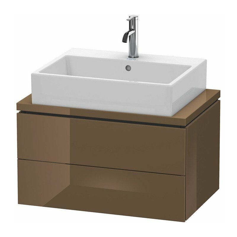 

Duravit - Consola baja L-CUBE 400x720x477mm alto brillo marrón oliva