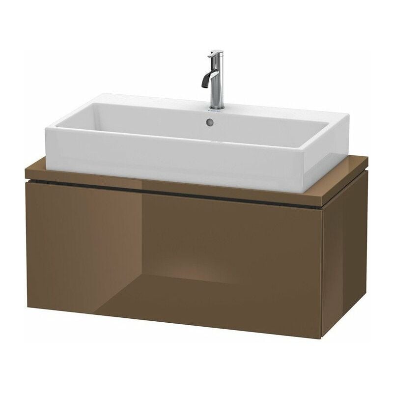 

Consola baja L-CUBE 400x920x477mm marrón oliva alto brillo