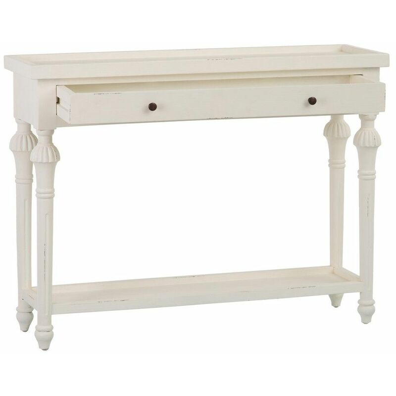 

Fanmuebles - Consola Blanco roto madera Mindi salón