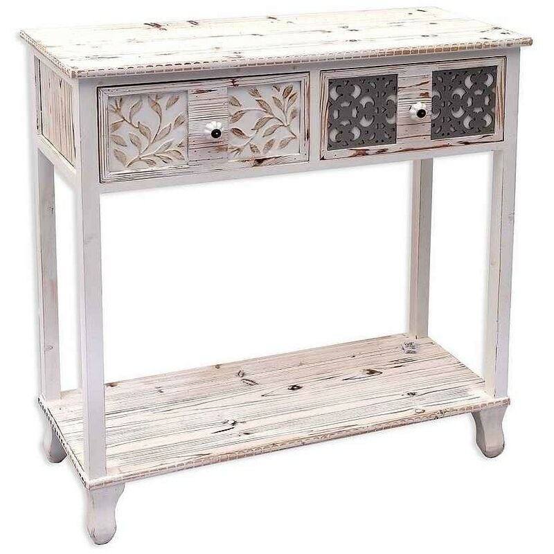 

Burkinahomedecor - Consola casablanca 2 cajones BURKINA